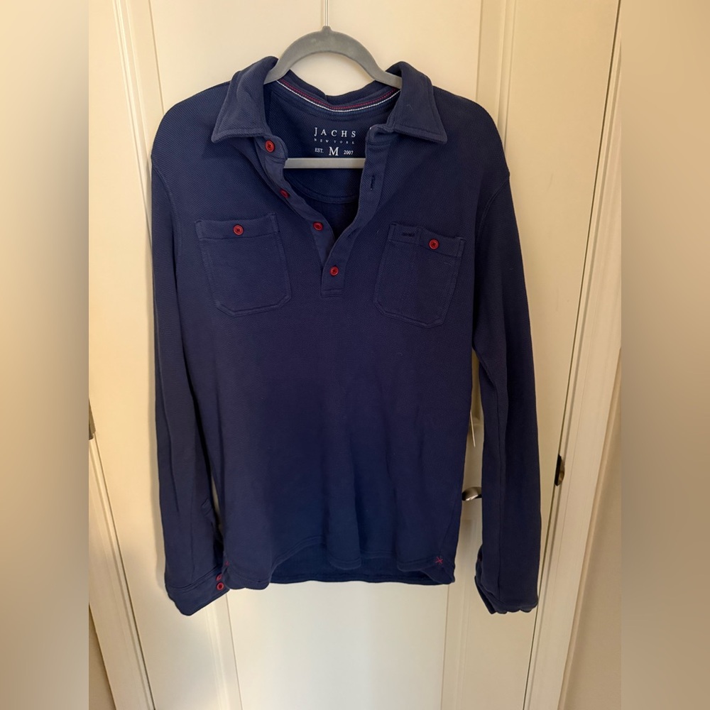 Men’s Jachs Dark Blue Shirt with Red Details